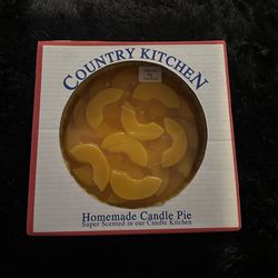 10” COUNTRY KITCHEN 4 WICK PIE CANDLES ( PEACH PIE )