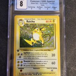 Pokemon Base Set 1st Edition Raichu SPANISH
