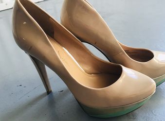 Jessica Simpson Taupe / Cream / Beige & Aqua Heels Size 7