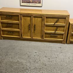 70”wx18”dx31”h Strong, Good Condition Dresser With Two nightstands