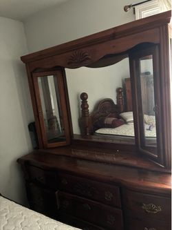 Dresser with mirror