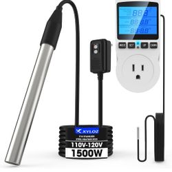 Brand New XYLOZ 1500W Immersion Water Heater – Submersible Electric Heater with Thermostat for Pool, Hot Tub, Camping