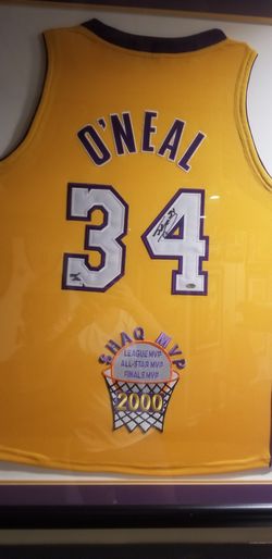 SHAQ Shaquille O'Neal Lakers Framed MVP Jersey Mounted Memories Upper Deck UDA not 💜💛 Kobe Bryant Lebron James Panini Basketball