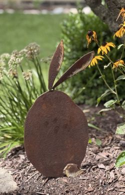 18” Corten Steel Bunny