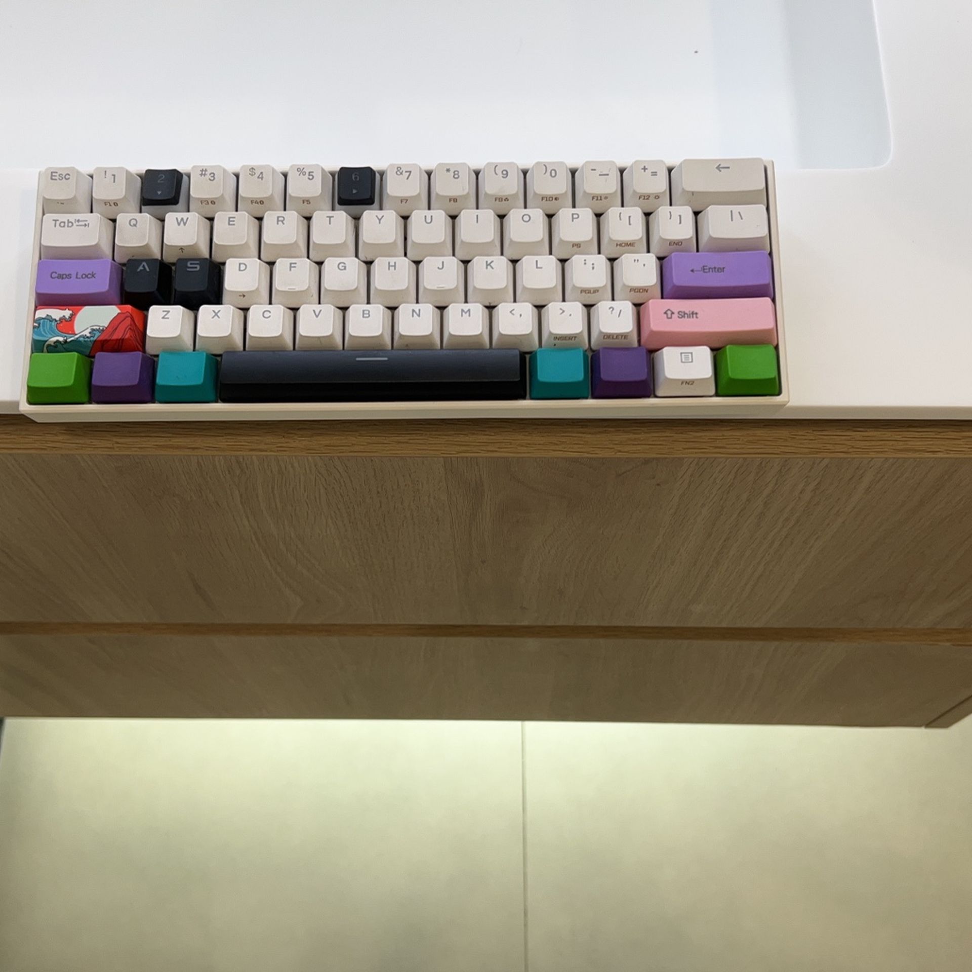 Anne Pro 1 Keyboard Wireless With Custom Key caps.
