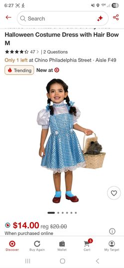 Wizard of Oz Dorothy Kids Halloween Costume Dress 3-4yrs