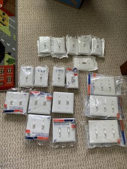 Light switches with wallplate