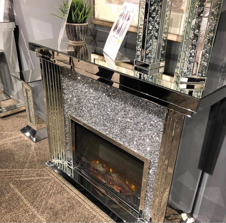 New Electric Fireplace Encrusted Diamonds