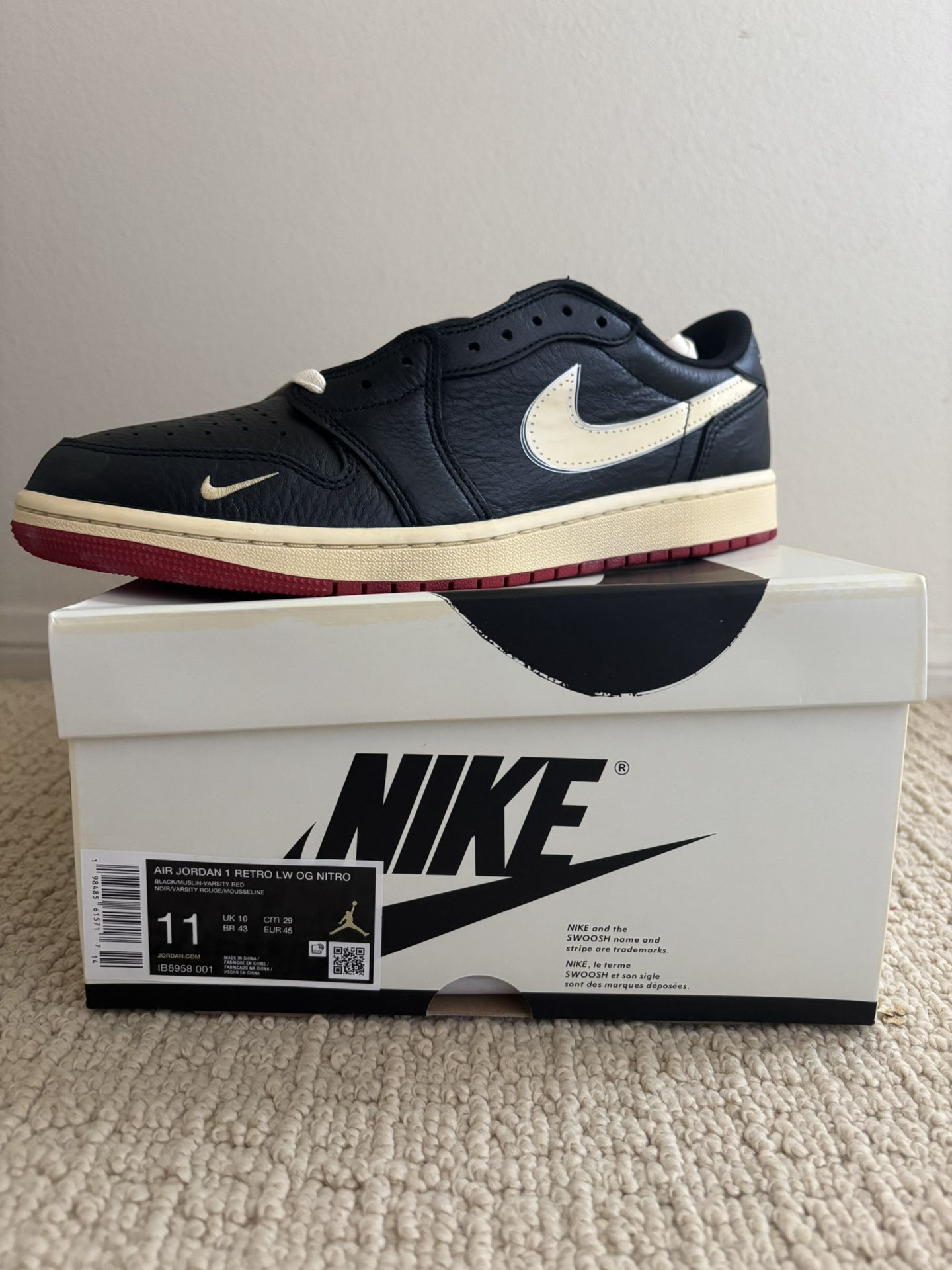 Jordan 1 Low Nigel Sylvester Better With Time Size 11