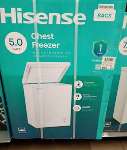 Hisense WFC050M6XWD 5 Cubic Feet Chest Freezer, White