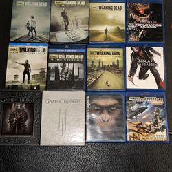Blu-Ray Box Sets Collectors Tins 6 Full The Walking Dead Seasons & 2 Game Of Thrones Seasons Plus For More Blu-Rays 12 Total
