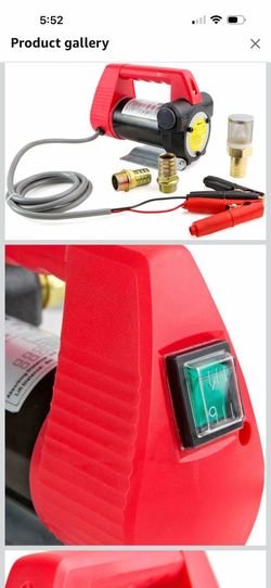 Stark 12V Commercial Portable DC Electric Fuel Transfer Pump Diesel Oil Kerosene Fuel Transfer Extractor Pump Motor Auto Self Priming Pump 38  25$