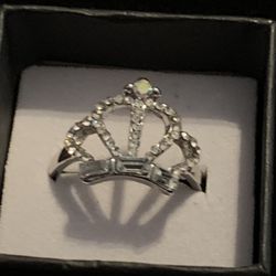 Silver Ring With Clear Stones