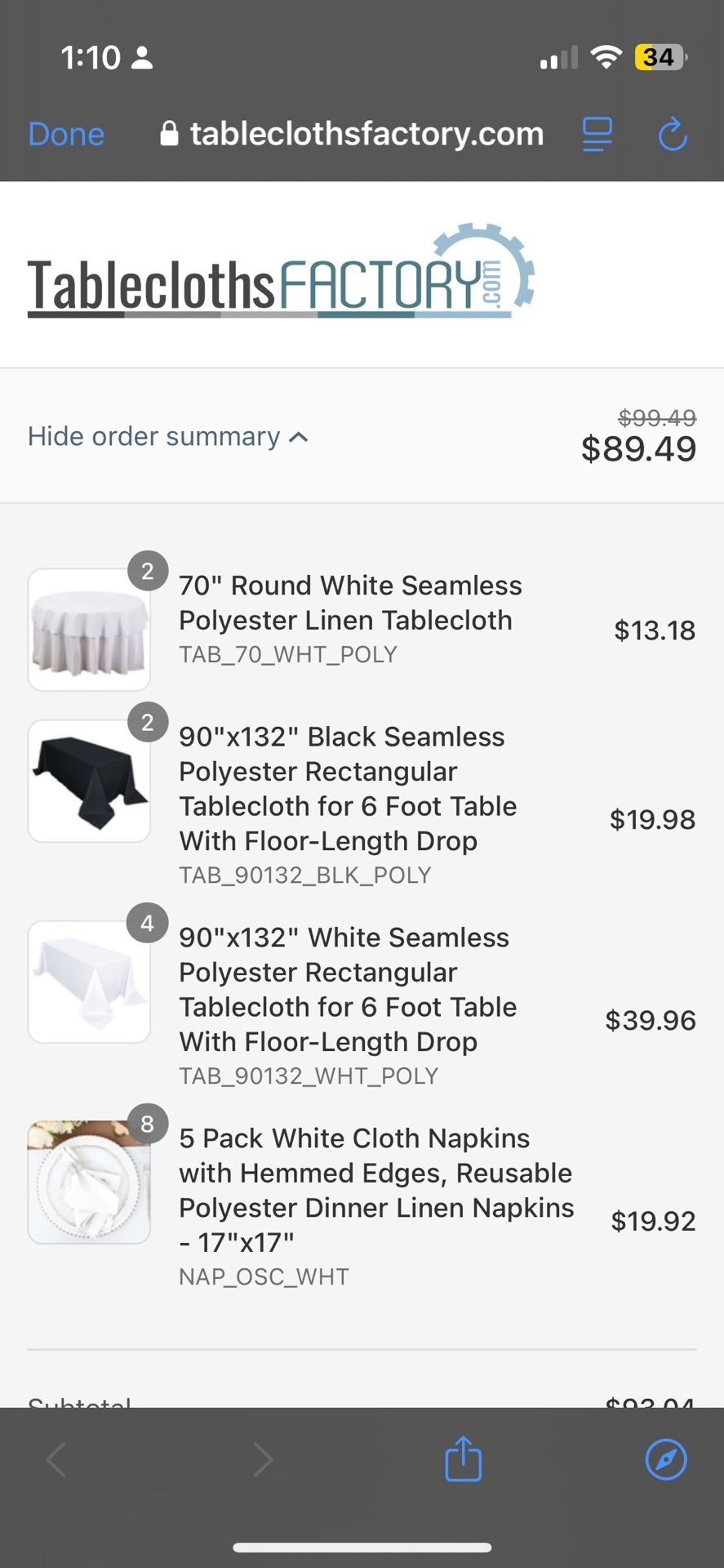 Linens: Tablecloths And Napkins