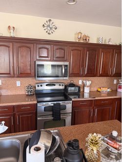 Complete Kitchen Cabinet Set with Engineered Stone Countertops - $1,500 OBO
