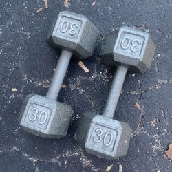 Pair Of 30 Pound Dumbells! Like New