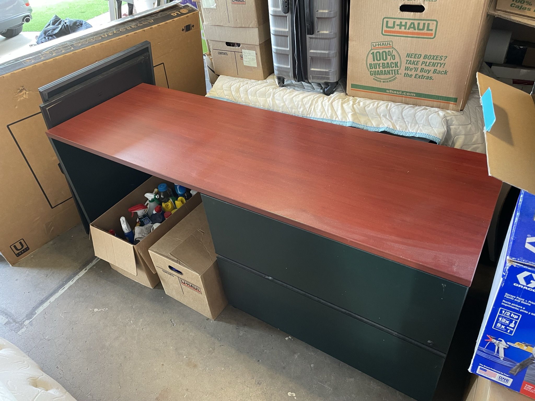 Desk And File Cabinet