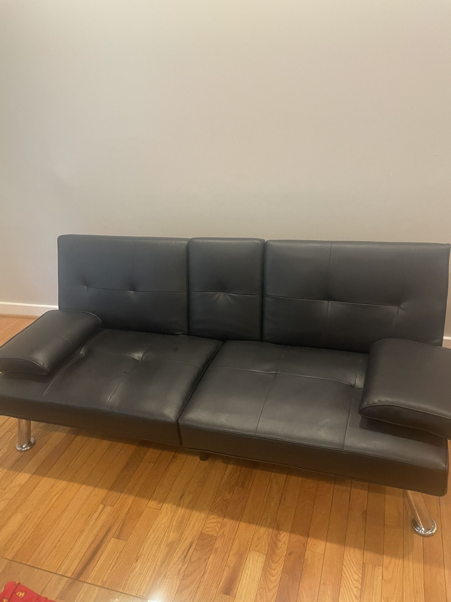 Black Leather Sleeper Sofa