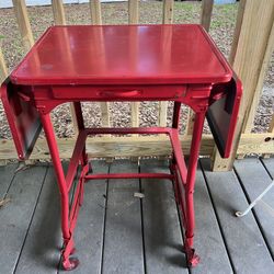 Metal Secretary Table And Chair/ Step Stool 