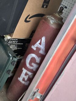 Owners owned 145 ft full acetylene tank