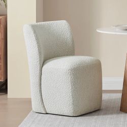 Blair Fabric Armless Dining Chair with Casters