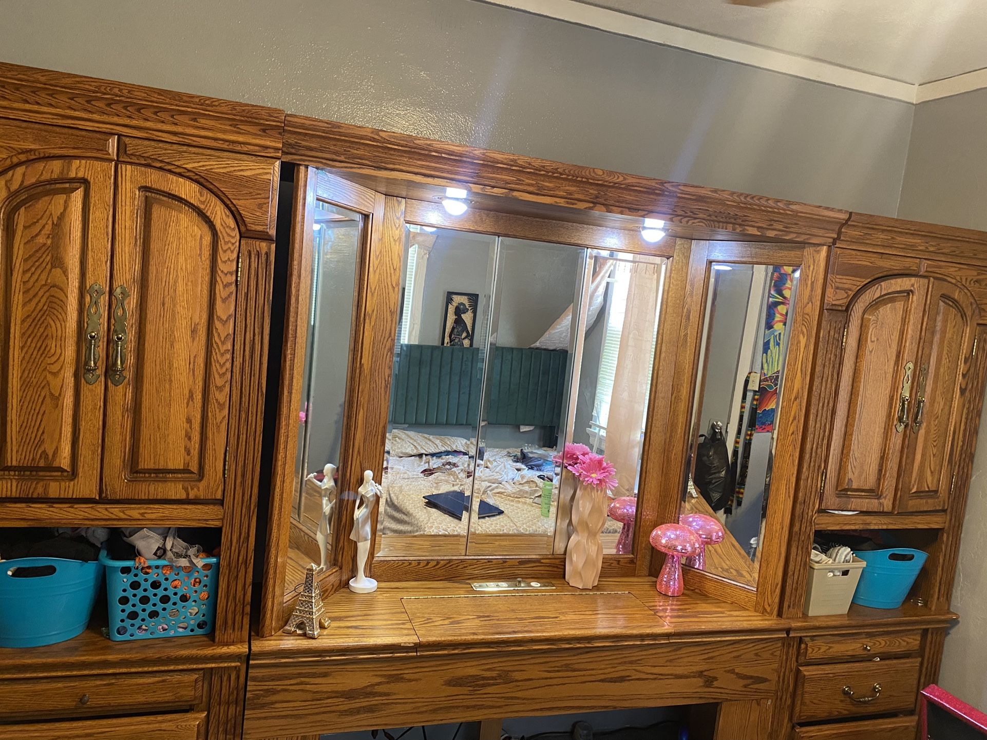 Chestnut Vanity Dresser