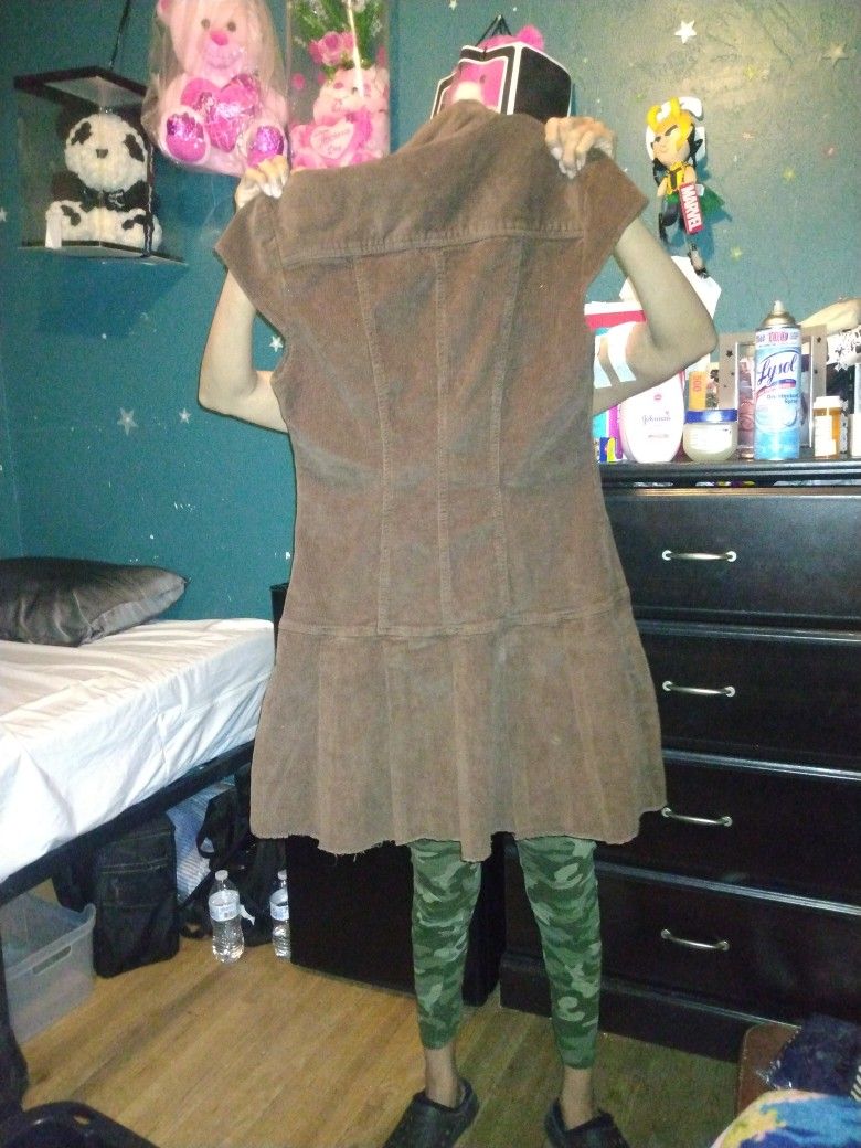 Brown Textured Dress