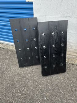 Black Wood Wine Riddling Racks – Set of 2 $125