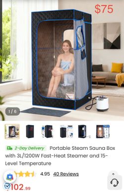 🔥 BRAND NEW Portable Steam Sauna – $75 🔥
