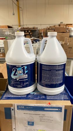 ULINE 2‑in‑1 Cleaner & Disinfectant – 1 Gallon (Qty 6 Available)