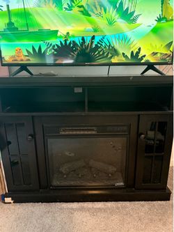 Fireplace tv stand