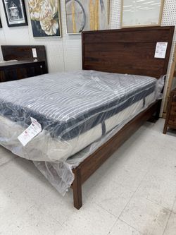 Solid Sheesham Wood Queen Bed In Espresso Bed