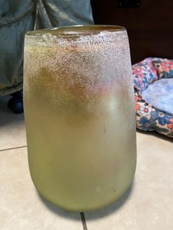 Large Frosted Glass Vase