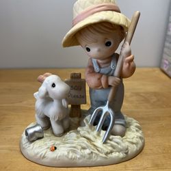 Precious Moments Fork Over Those Blessings Country Lane Porcelain Figurine Boxed