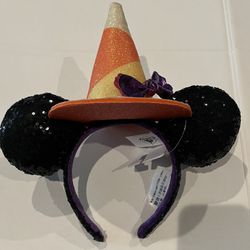 New 2020 Disney Parks Minnie Mouse Halloween Candy Corn Witch Ears