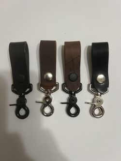 New Leather Key Fob/Key Chain 4-Styles