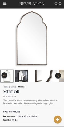 Upscale Moroccan Mirror Unopened