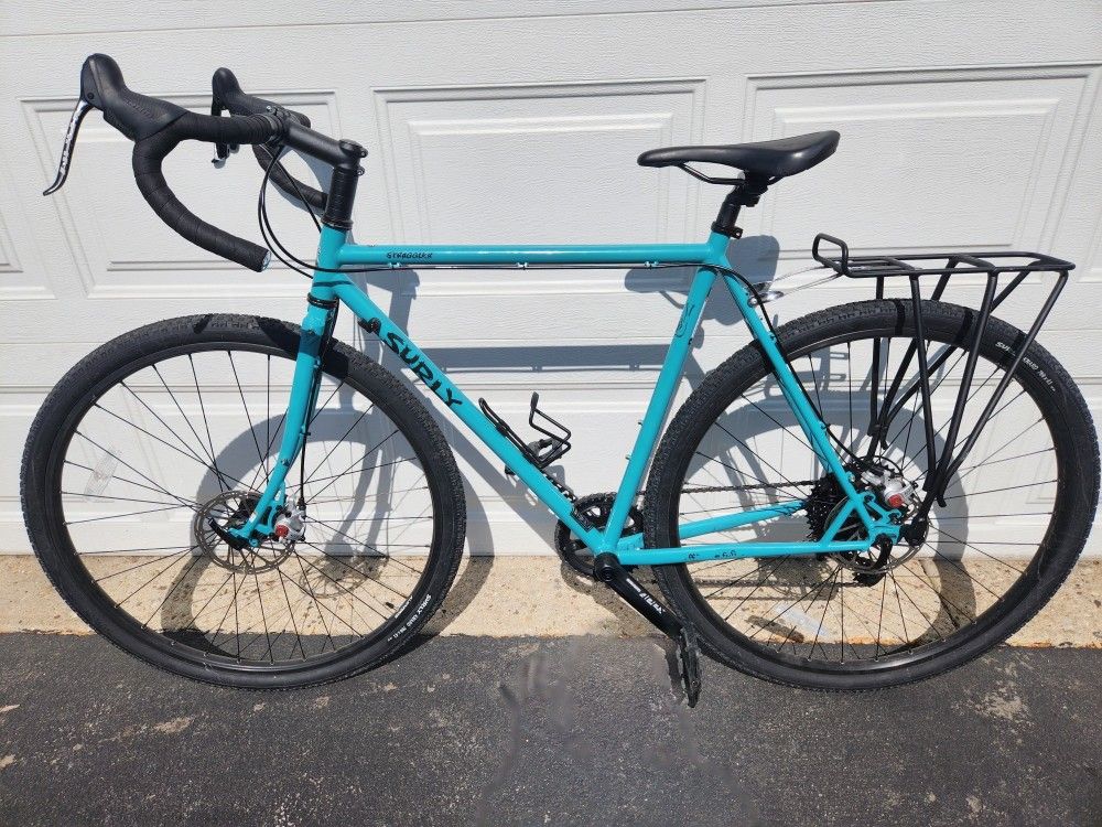 Surly Straggler Bicycle 54cm Chlorine Blue 2024 w/bike rack