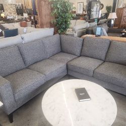 SMALL CONTEMPORARY GRAY SECTIONAL