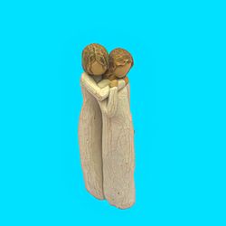 Vintage 2004 Willow Tree "Chrysalis" Mother Daughter Figurine by Susan Lordi - Demdaco Embrace Sculpture 9”a