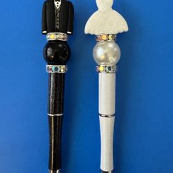 Wedding/Bride & Groom Beaded Gift Pen Sets 