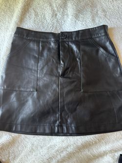 Size Small Leather Black Skirt