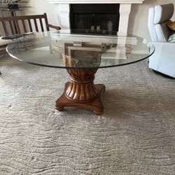 Glass Top Dining Table 54 Inch Round