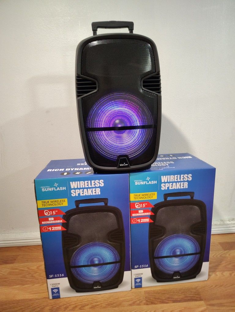 Speaker 15 Inch Wireless Bluetooth $120. New