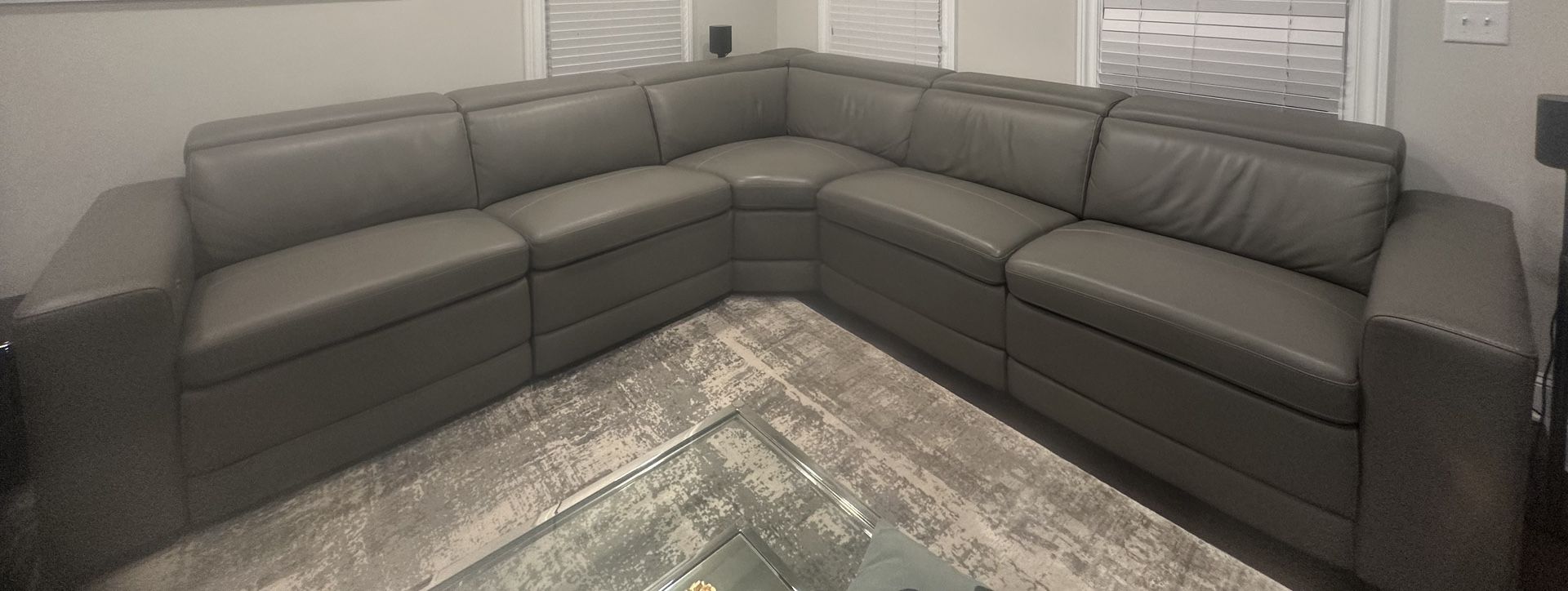 Ashley Furniture Texline Power Recliner Leather Sectional