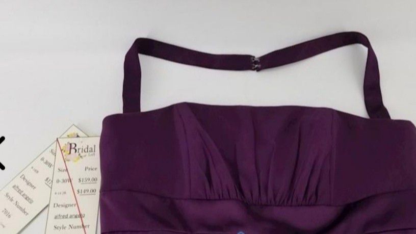 Alfred Angelo Grape Halter Formal NWT