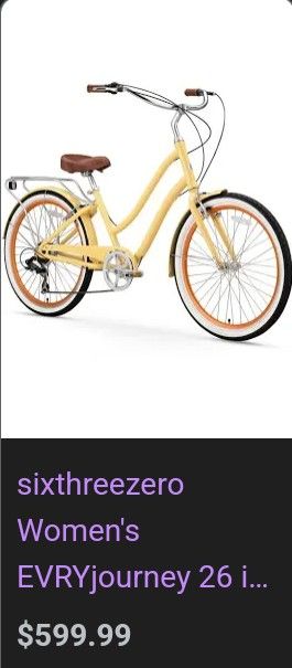 Huffy's Yellow Women's Beach Cruiser