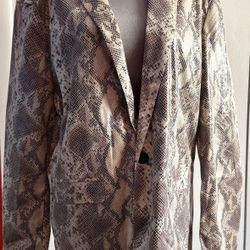 Men’s Snake Print Blazer, XL
