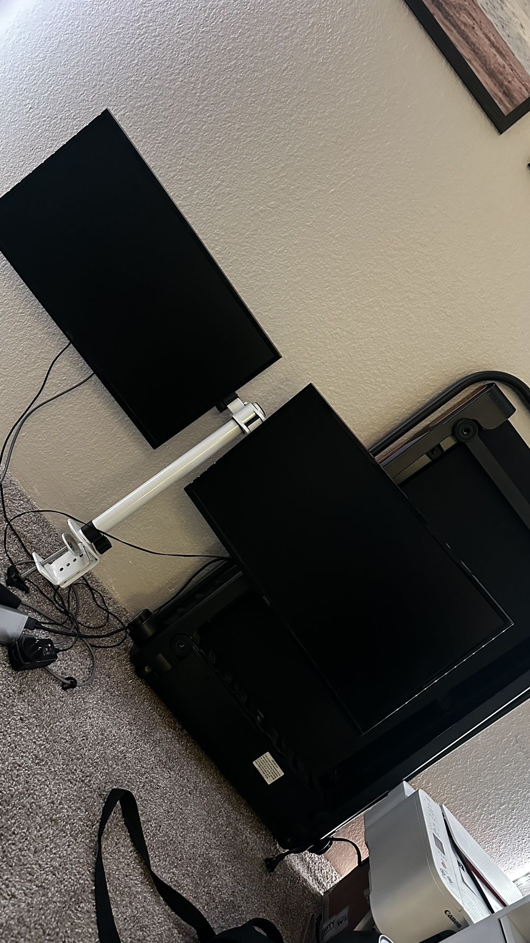 ONN 27 Inch Monitors (2) + Vivo Mount Stand