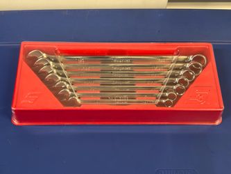 Snap-on Tools 7 pc 12-Point SAE Flank Drive® Long Combination Wrench Set (3/8-3/4")